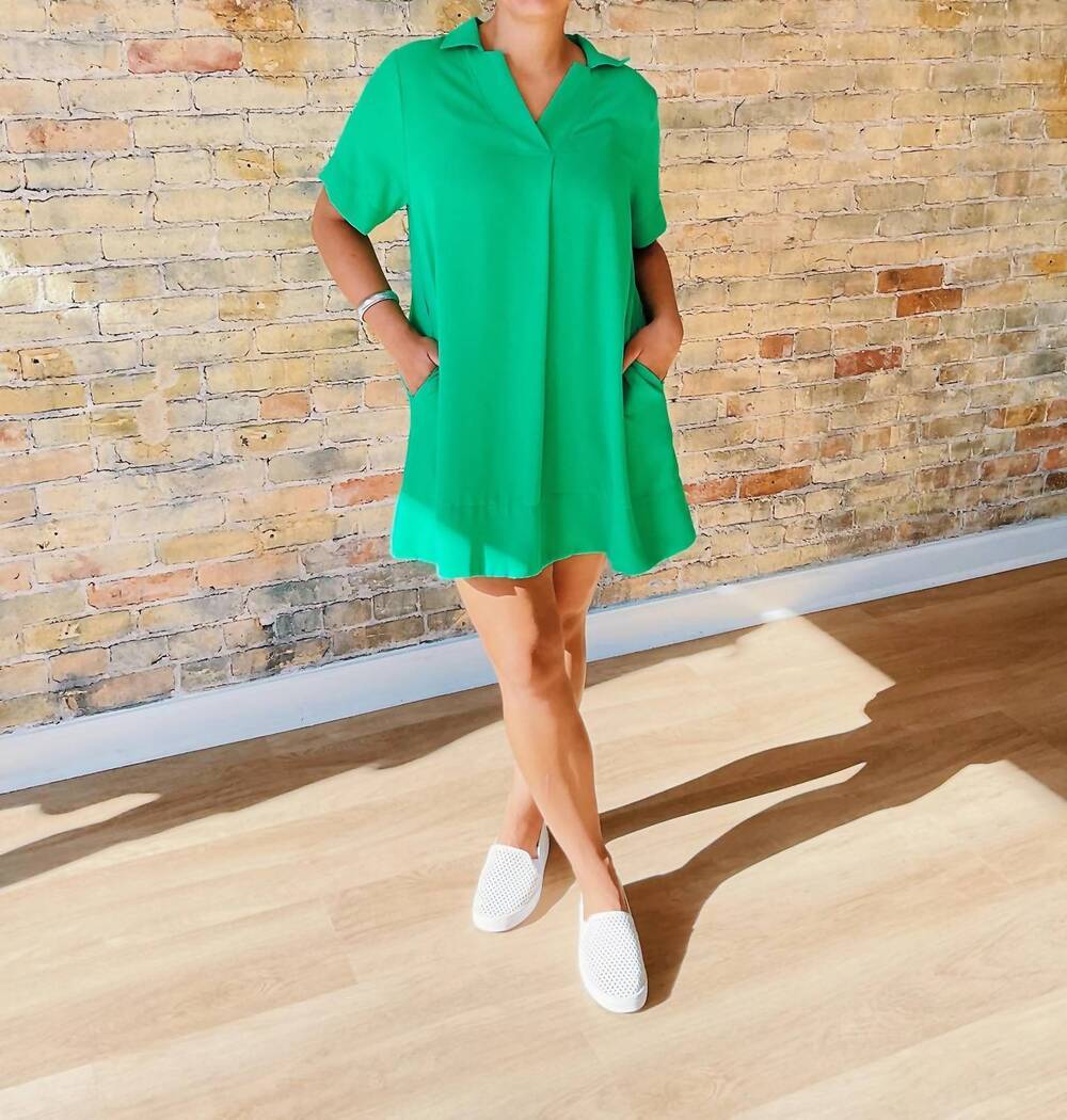 NEW SHE + SKY katelyn dress in bright green